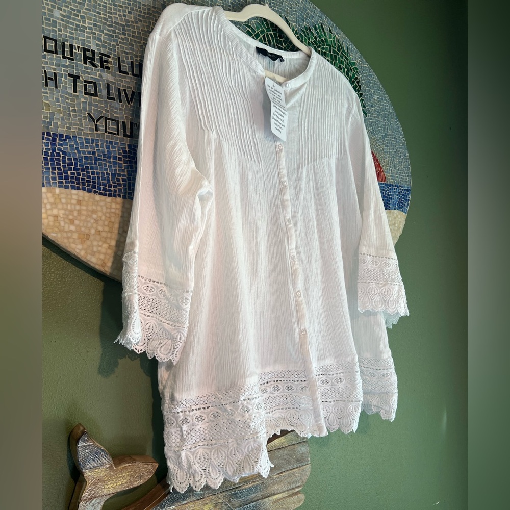 ELLOS Crochet Blouse Size 18/20 - Picture 2 of 6